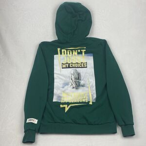 Fifth Loop Graphic Don't Judge My Choices Sweater Womens Small Green Hoodie